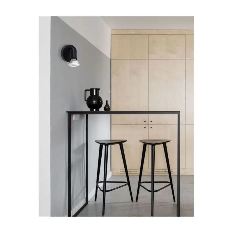 Commander Vite Applique Murale LUP Noir Satiné LED GU10 1x5 W