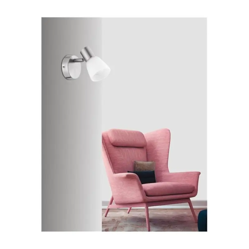 Applique Murale PUBLICO Satiné & Blanc LED E14 1x5 W Commande En Gros