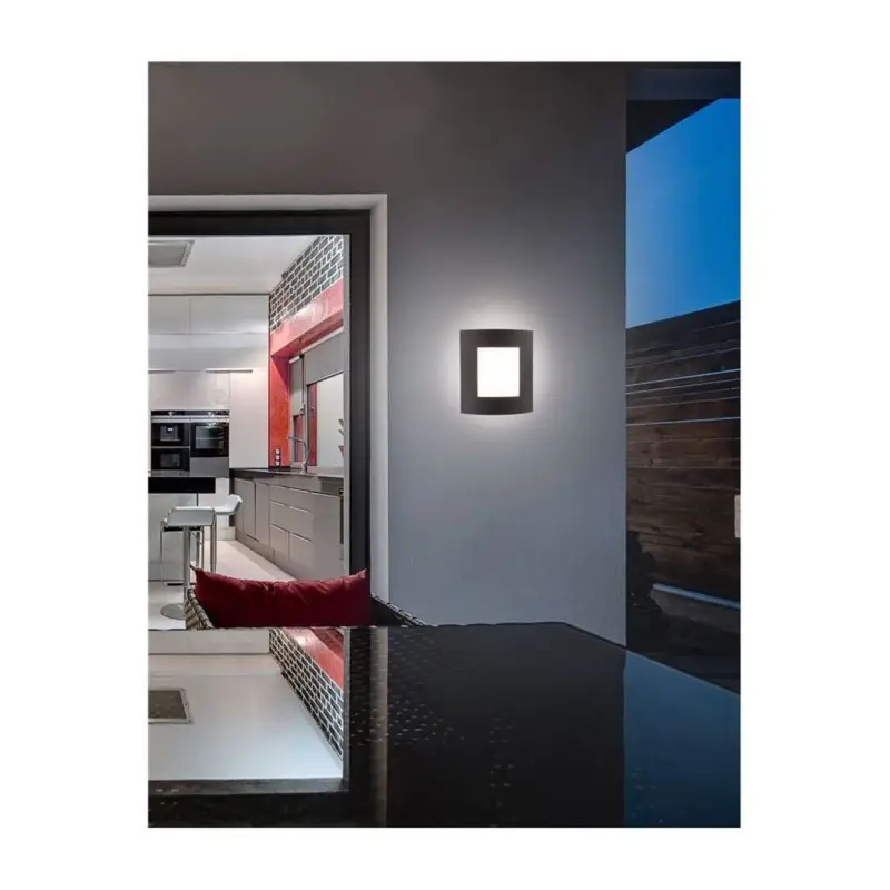 Applique Murale Extérieure ZENITH Gris Foncé & Blanc E27 16 W 713514 Super Prix