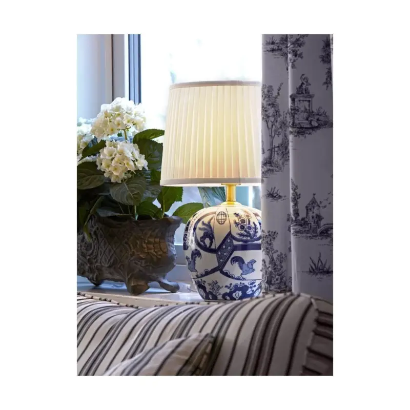 Lampe Goteborg 1x60W E27 Bleu Blanc Prix Promo