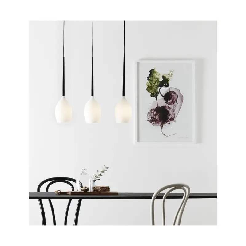 Solde Suspension Salut 3x40W E14 Noir Blanc