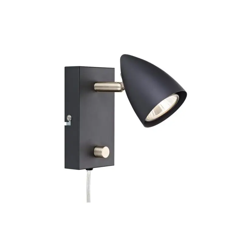 Applique Tête de Lit Ciro 1x7W GU10 Noir H13 Pas Cher