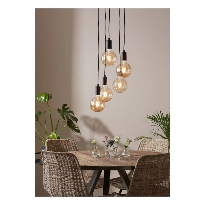Suspension Boule Sky 5x60W E27 Noir Achetez Aujourd'hui