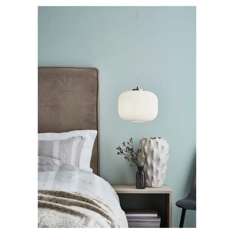 Suspension Sober 1x20W E27 Laiton Brossé Blanc Offre Exclusive
