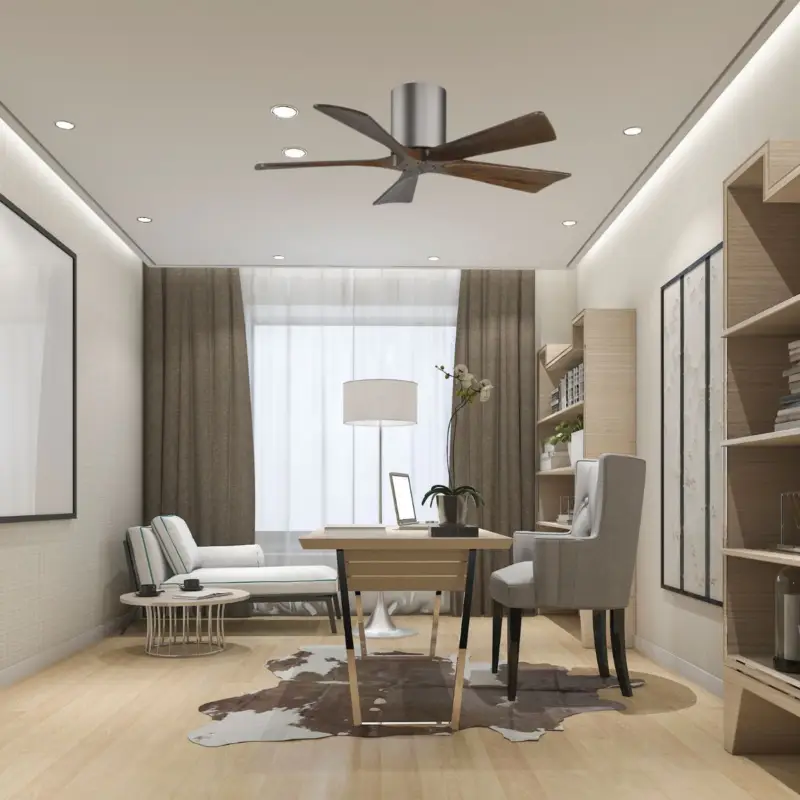 Ventilateur Plafond Irene-5H 107cm Etain Noyer Dernière Chance