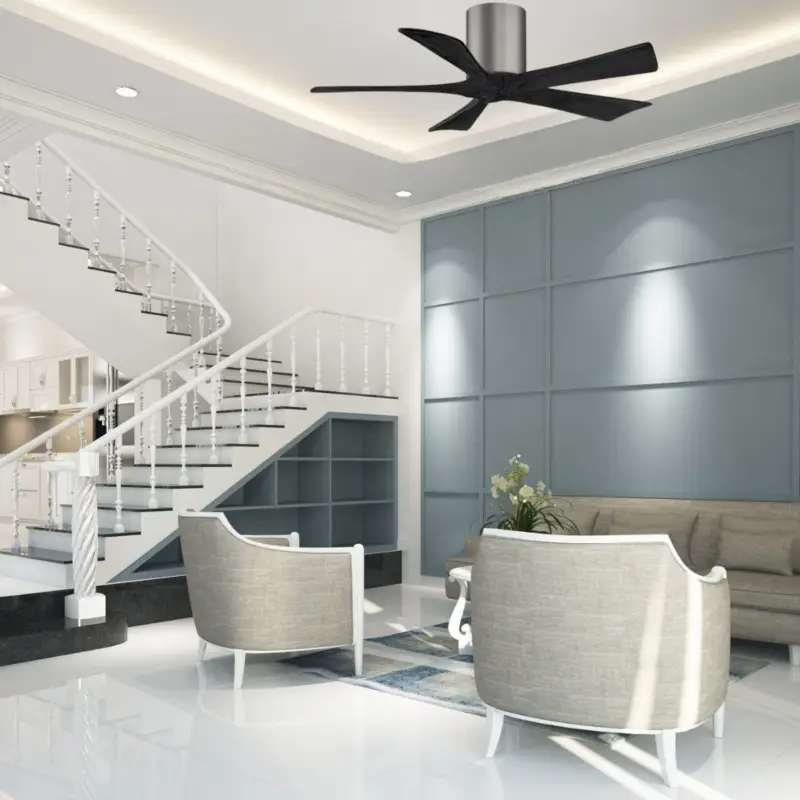Ventilateur Plafond Irene-5H 107cm Etain Noir Nouveauté