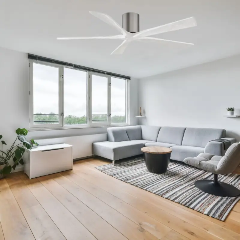 Expédition Rapide Ventilateur de Plafond Irene-5H 152cm Etain Blanc