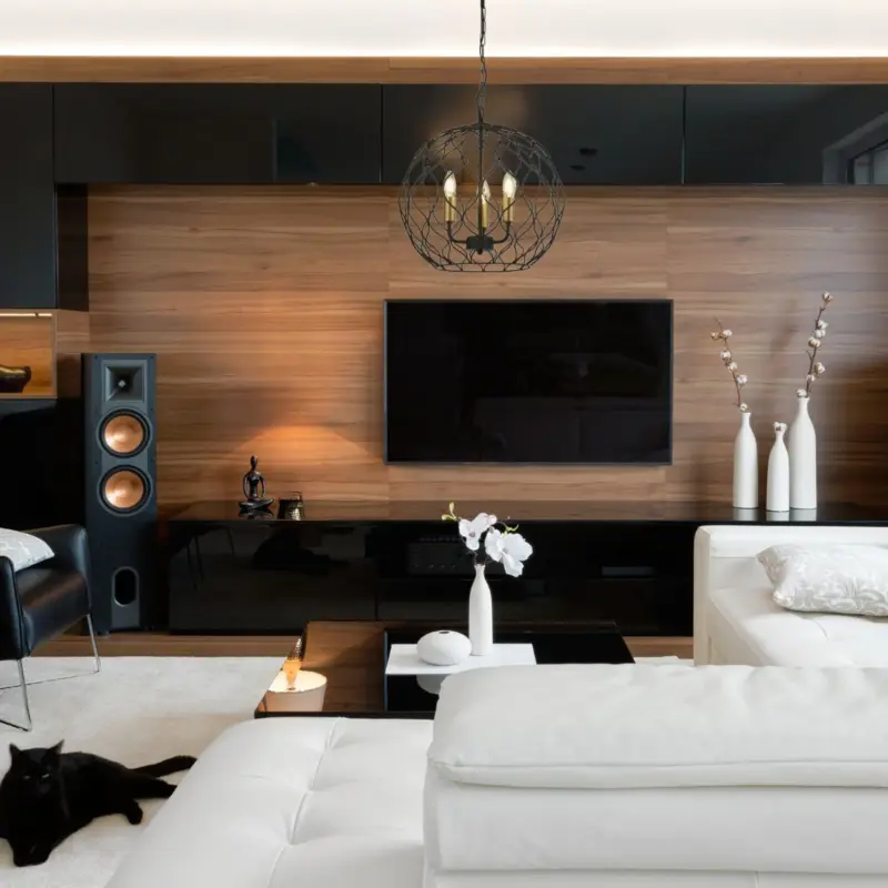 Offre Du Jour Suspension Finesse 3x40W E14 Noir Or
