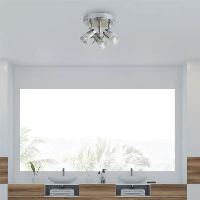 Remise Plafonnier Salle de Bain Aries 3x5W GU10 Chrome