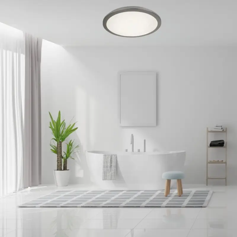 Petit Prix Plafonnier Salle de Bain Scilly 18W LED Chrome