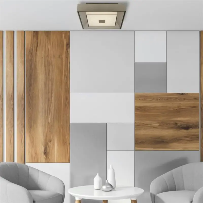 Réduction Plafonnier Plat Rhea 11W LED Argent