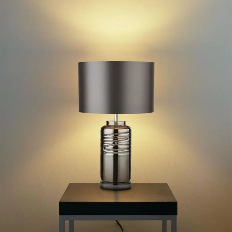 Lampe Elise 1x60W E27 Chrome Fumé Gris Must-Have