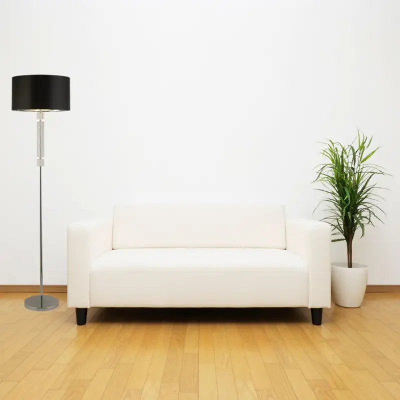 Lampadaire Tribeca 1x60W E27 Chrome Noir Argent Prix Choc