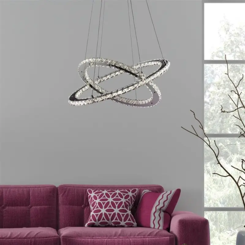 Suspension Clover 14W LED Chrome Pas Cher