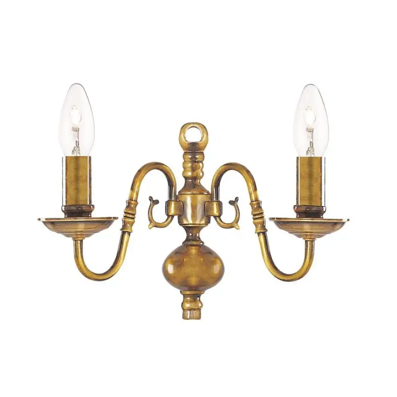 Meilleur Choix Applique Murale Flemish 2x40W E14 Laiton