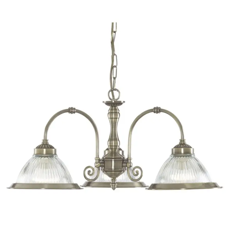 Suspension American 3x10W E27 Laiton Solde