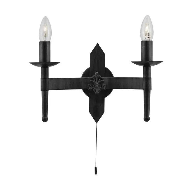 Solde Applique Interrupteur Cartwheel 2x40W E14 Noir