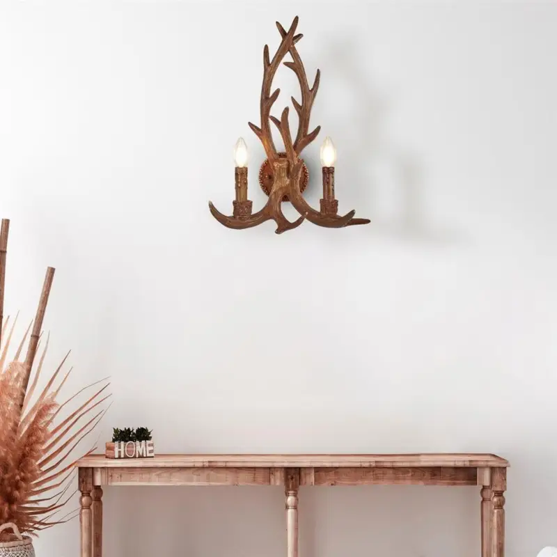 Offre Du Jour Applique Murale Stag 2x40W E14 Effet Bois