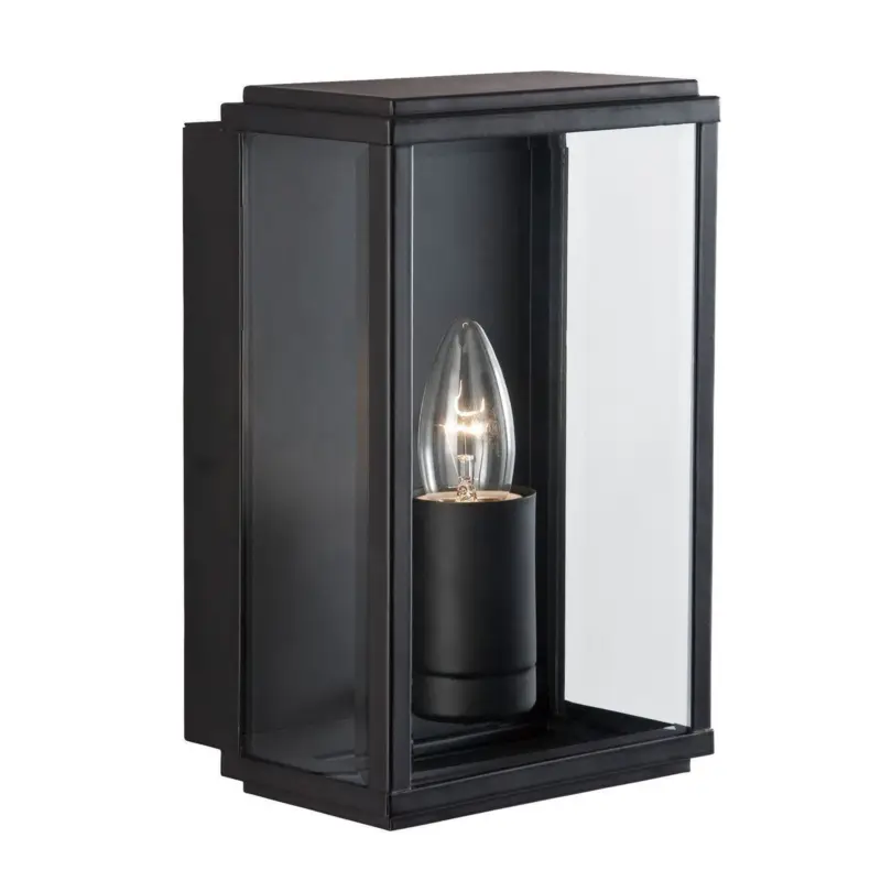 Applique Extérieur Box 1x10W E27 Noir Dernière Chance