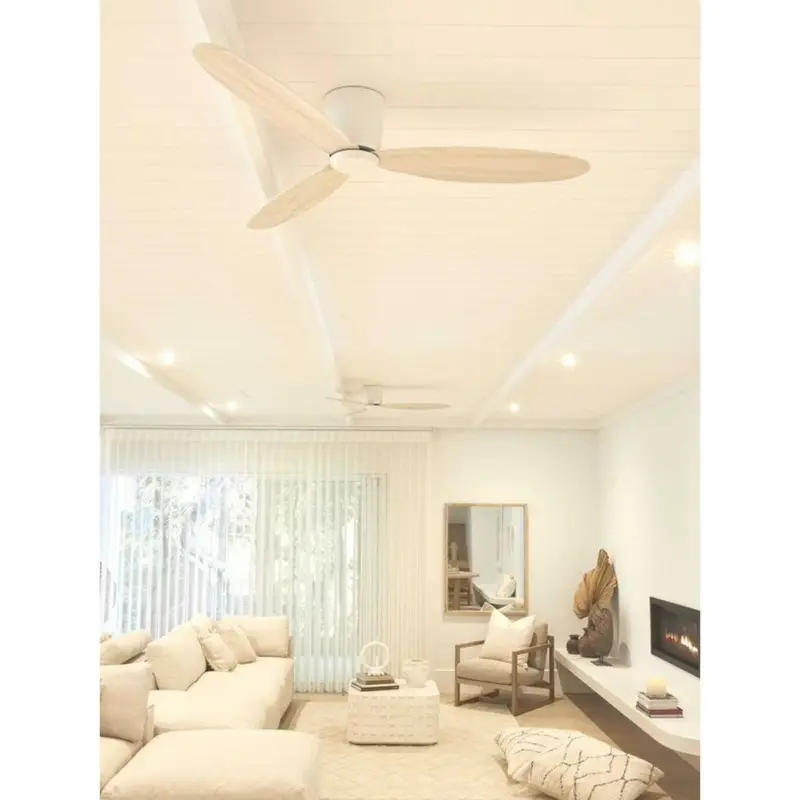 Ventilateur Plafonnier Radar 107cm Blanc Chêne Acheter Direct