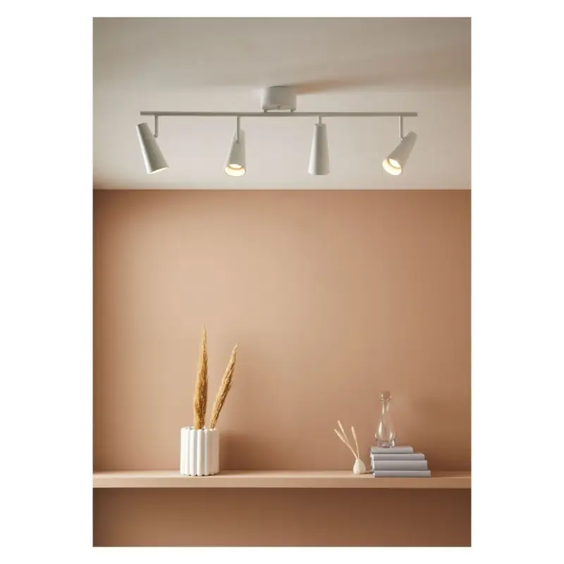 Plafonnier Spot Crest 4x7W GU10 Blanc Authentique