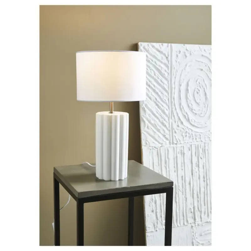 Lampe de Chevet Column 1x18W E14 Blanc Prix Choc