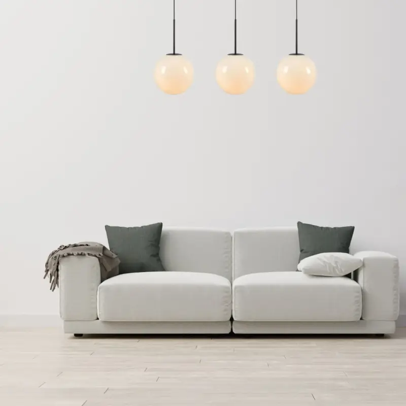 Suspension Dione 3x40W E14 Noir Blanc Nouvelle Collection