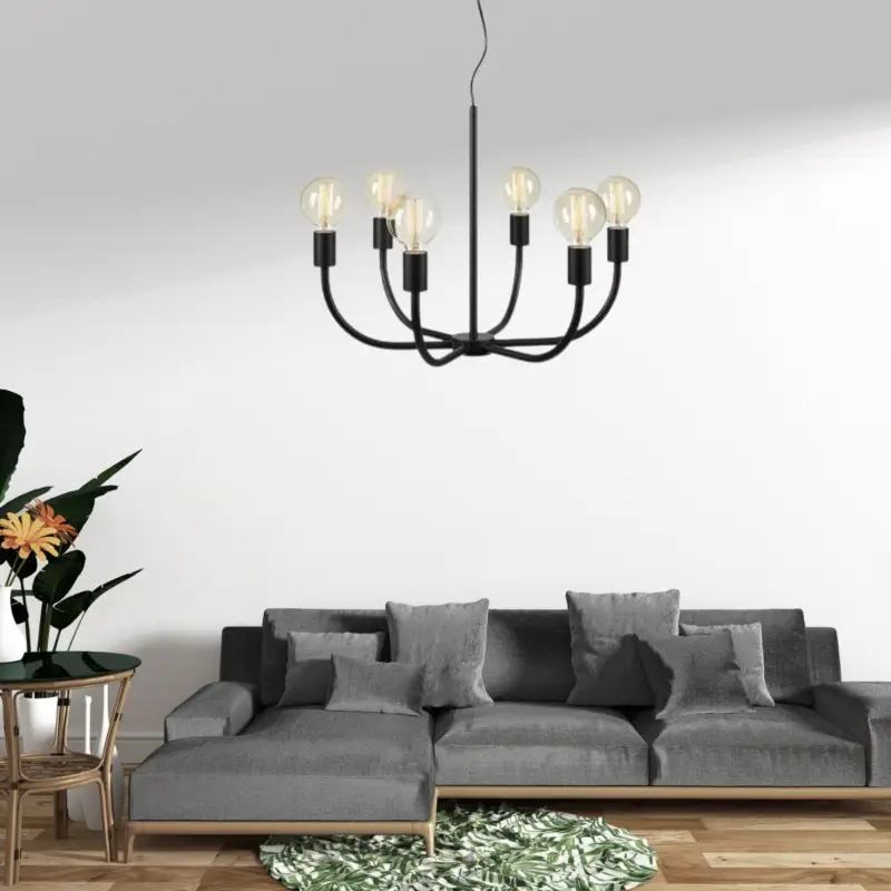 Commander Maintenant Lustre Amistoso 6x40W E27 Noir