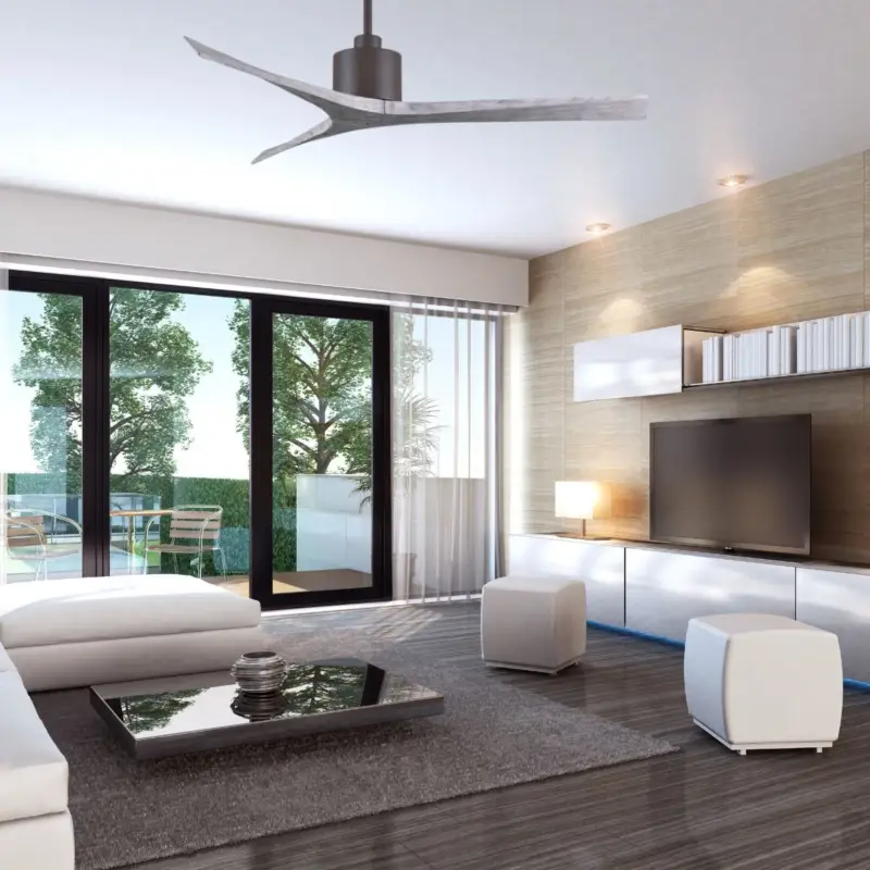 Prix Cassé Ventilateur Plafond Mollywood 152cm Bronze Bois Vieilli