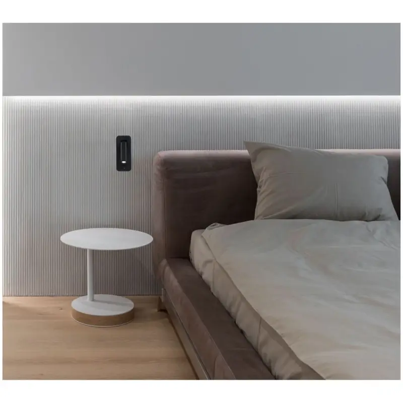 Applique Liseuse Boheme 1x3W LED Noir avec Interrupteur Prix Bas