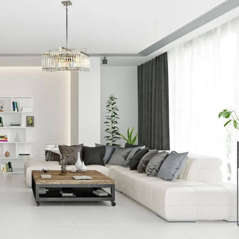 Suspension Aries 4x60W Nickel Cristal Prix Choc