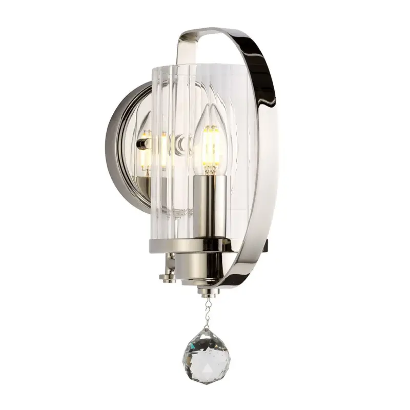 Meilleur Prix Applique Murale Cassie 1x60W Nickel Poli