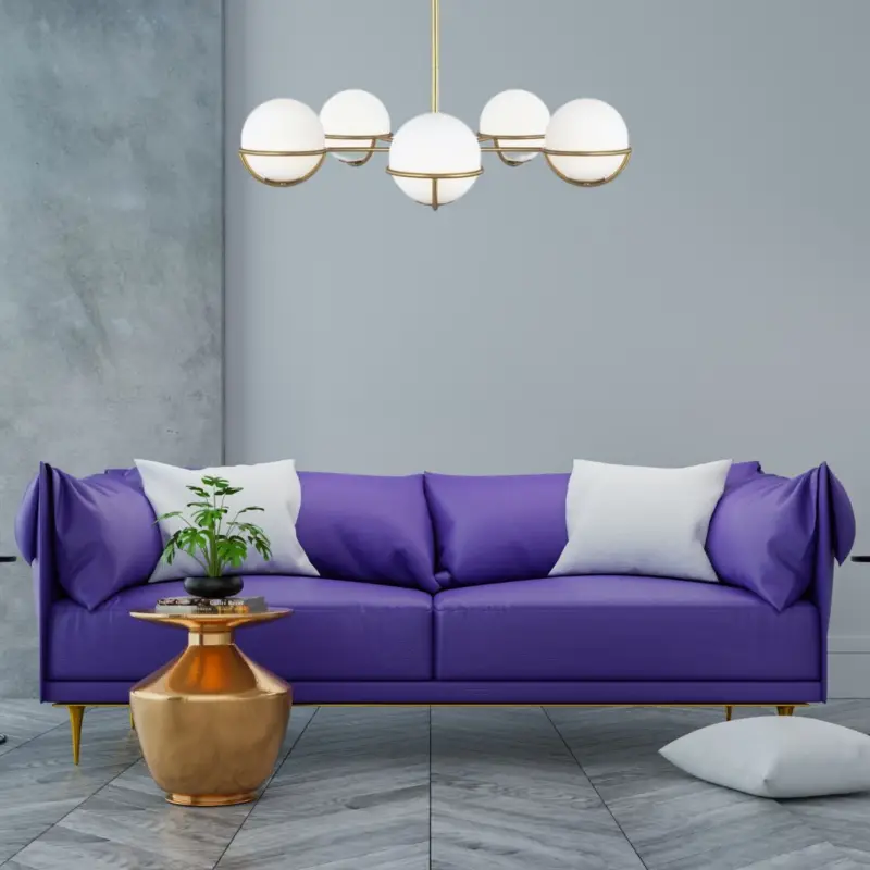 Suspension Boule Apollo 5x3W LED Laiton Bruni Solde