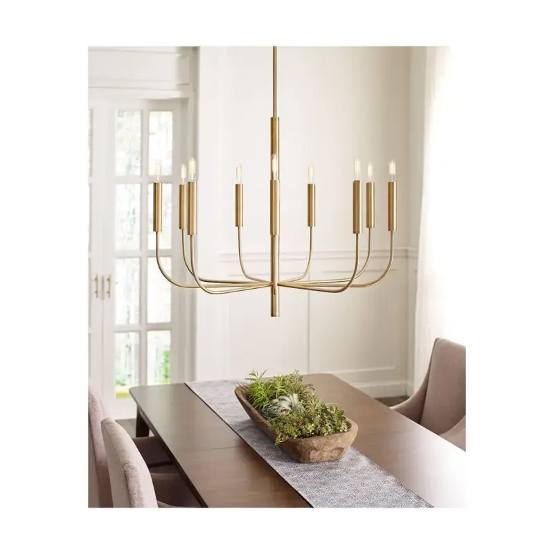 Lustre Doré Brianna 9x60W Laiton Bruni Super Prix