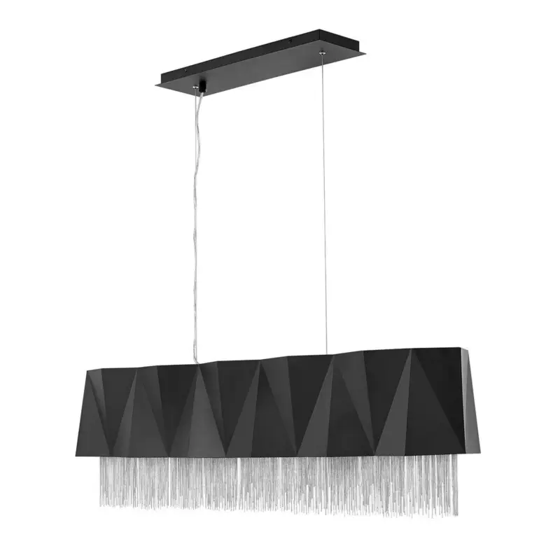 Suspension Zuma 6x60W Noir Satiné Argenté H332mm Seulement Aujourd'hui