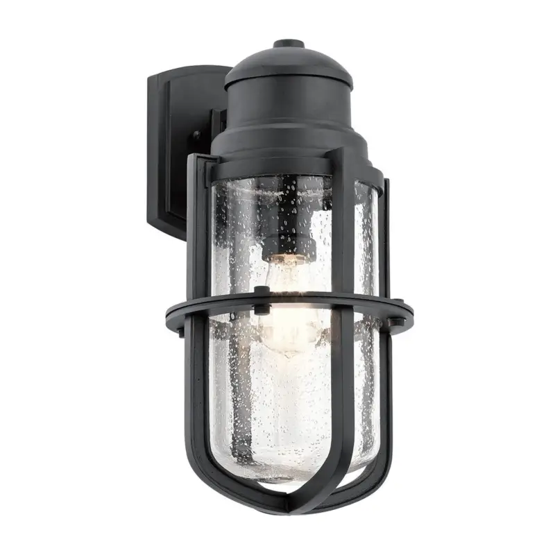 Applique Murale Suri 1x60W Noir Texturé H444mm Certifié