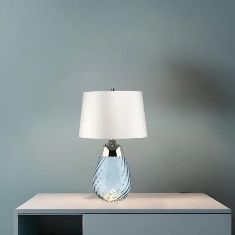 Lampe Lena 1x60W Bleu Blanc D350mm Livraison Express