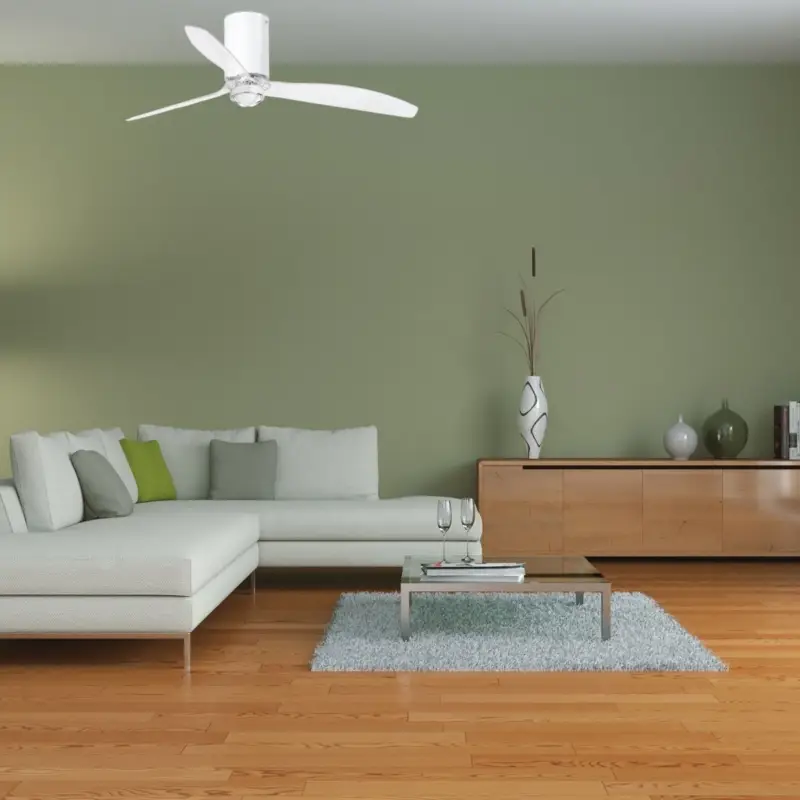 Nouvel Arrivage Ventilateur Plafond Mini Tube Fan LED 128cm Blanc Brillant transparent