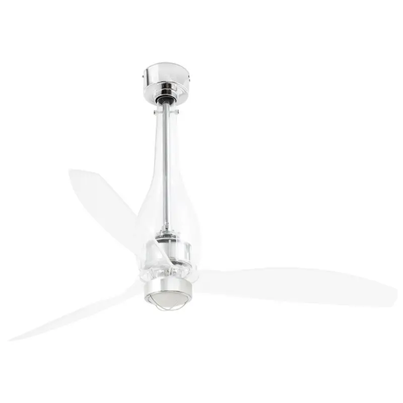Seulement Aujourd&rsquo;hui Ventilateur Plafond Eterfan LED 128cm Chrome Transparent