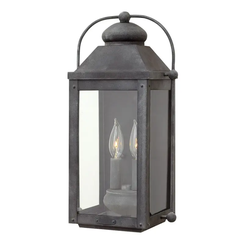 Applique extérieur Murale Anchorage 2x60W E14 Zinc vieilli Réduction