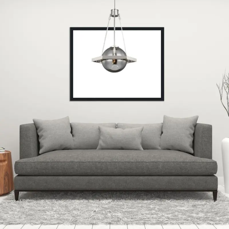 Suspension Harper 1x60W E14 Nickel Poli Dernier Modèle