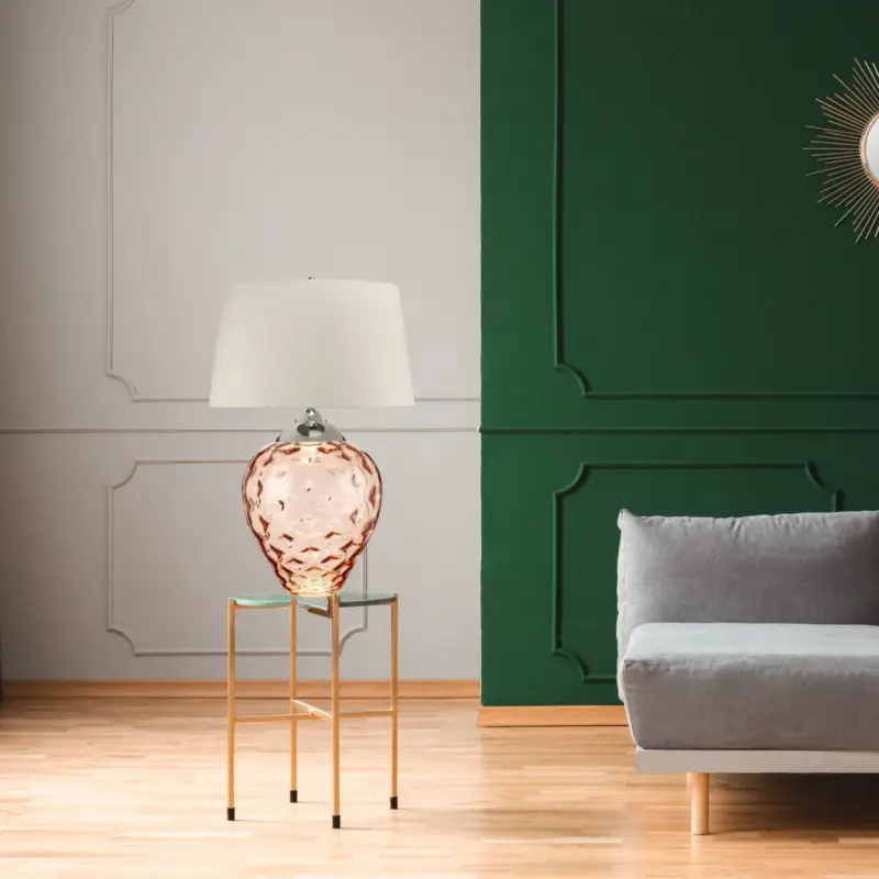 Nouvelle Collection Lampe Samara 1x60W E27 + 1x7W GU10 LED Saumon