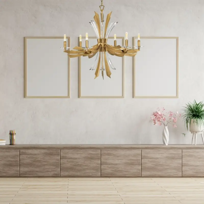 Commande En Gros Lustre Doré Vida 6x40W E14 Or bruni
