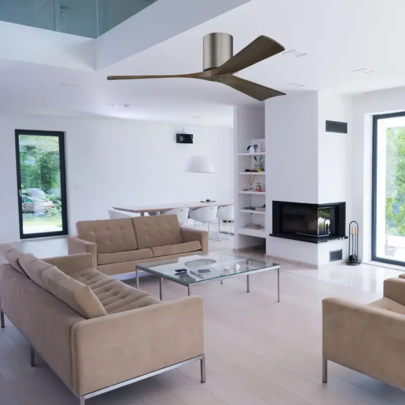 Ventilateur de Plafond Irene-3H 132cm Etain Noyer Prix Choc
