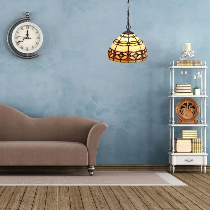 Meilleur Prix Suspension Style Tiffany Marfil 1x40W E27
