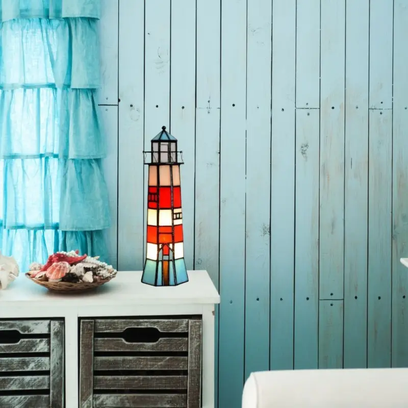 Offre Limitée Lampe Style Tiffany Phare 1x40W E14 D12
