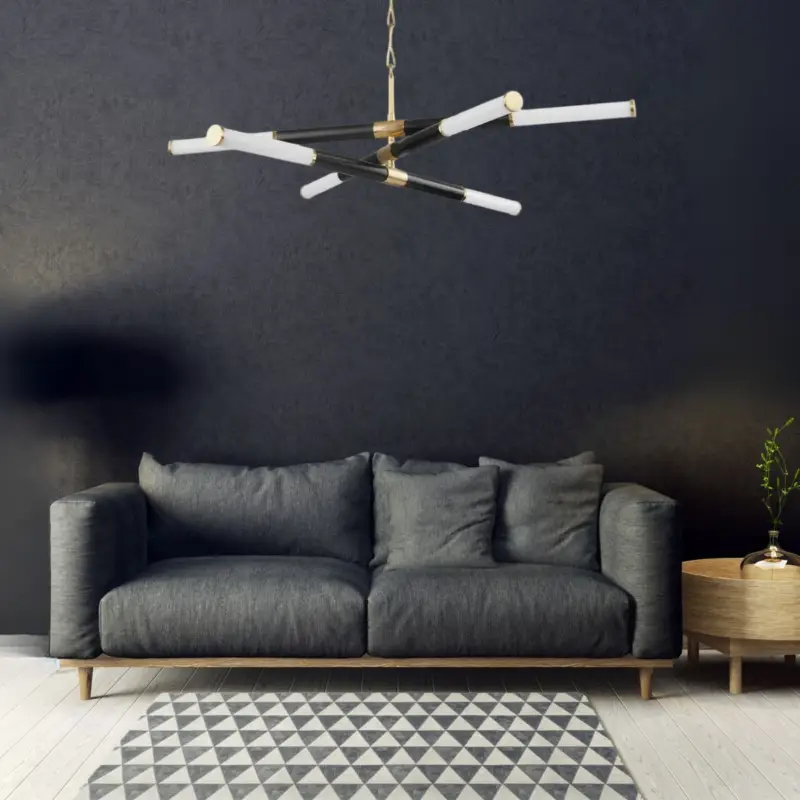Meilleure Vente Suspension Huntington 6x50W LED Laiton Bronze