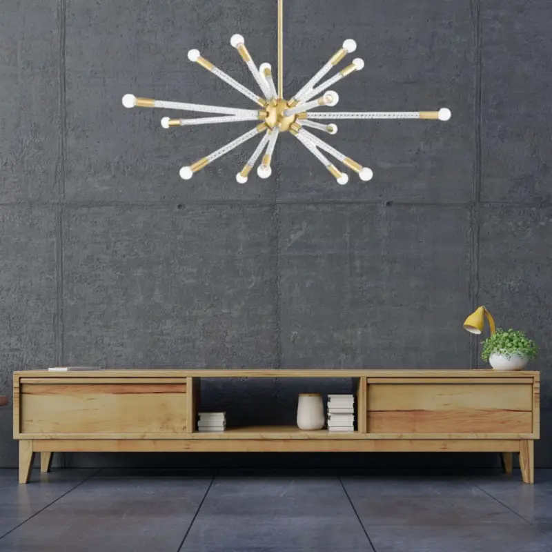 Suspension Pippin 15x40W E14 Laiton Satisfait Ou Remboursé