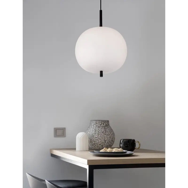 Solde Suspension Lato 1x12W E27 Noir D30