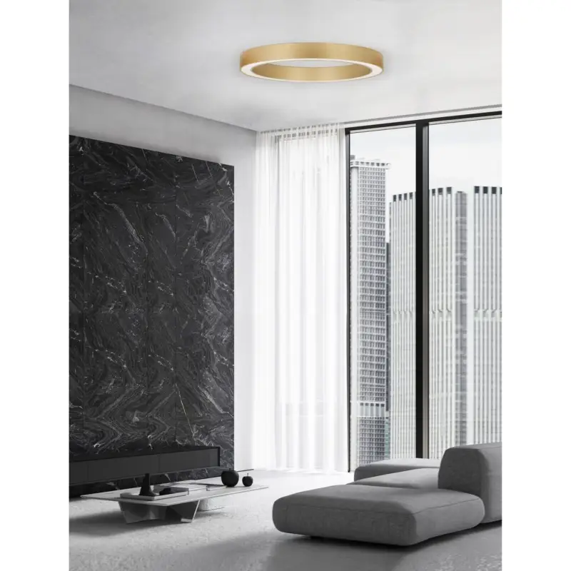 Acheter En Ligne Plafonnier Opal 60W LED Laiton Or